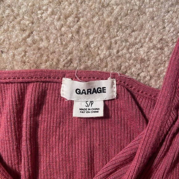 Cropped Garage Tank with Tie Front - Picture 3 of 4